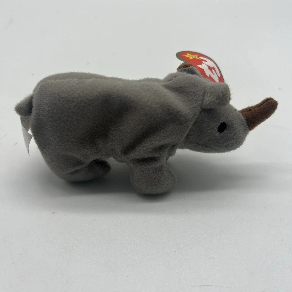 TY Beanie Bellies Baby Spike The Rhino Beanie‎ 5'' Plush Stuffed Animal
